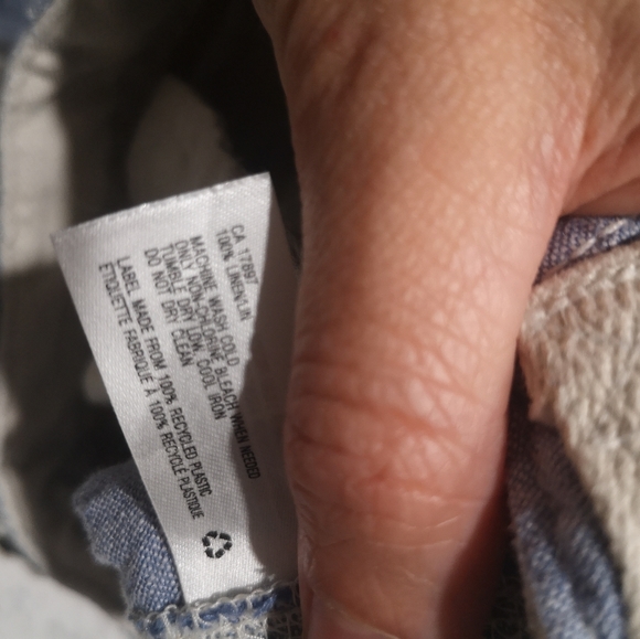 Gap Toddler 100% linen chambray roll up pant - Picture 4 of 6